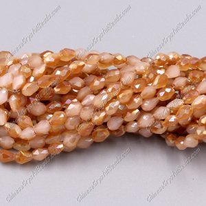 Chinese Crystal Teardrop Beads Strand, #016, 3xmm, about 100 Beads
