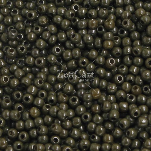 1.8mm AAA round seed beads 13/0, Dark olive, #MX6, approx. 30 gram bag