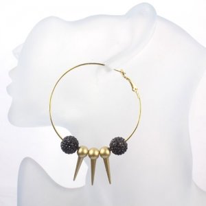 Basketball Wives Earrings 2.3' , gold, octopus, sold 1pair