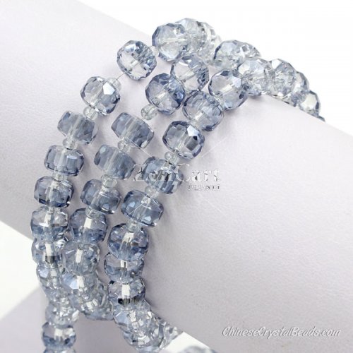 blue and gray light 5x8mm angular crystal beads
