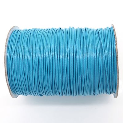 1mm, 1.5mm, 2mm Round Waxed Polyester Cord Thread, Dodger Blue