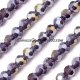 25Pcs Chinese Crystal Round Strand, 8mm, violet AB ,