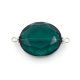 Oval shape Faceted Crystal Pendants Necklace Connectors, 20x33mm, emerald,1 pc