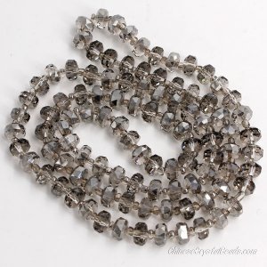 80pcs silver shade 5x8mm angular crystal beads