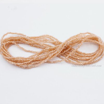 1.7x2.5mm rondelle crystal beads about 190Pcs 1xin8 5