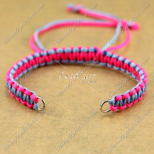 Pave chain, fuchisa and lt sapphire, wide : 7mm, length:14cm