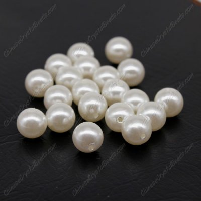 Imitation Pearl ABS Beads, 10mm Round, Hole:Approx 1mm, Sold By 20pcs per pkg