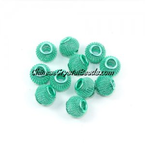 lime green Mesh Bead, Basketball Wives, 12mm, 10 pieces