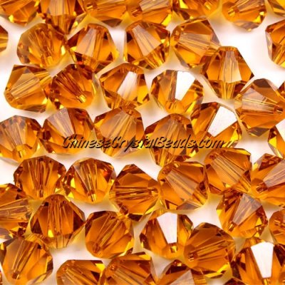 140 beads AAA aquality Chinese Crystal 8mm Bicone Beads, amber