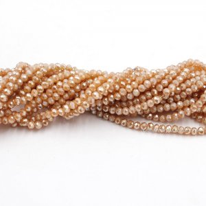 130 beads 3x4mm crystal rondelle beads Opaque Brown Light2