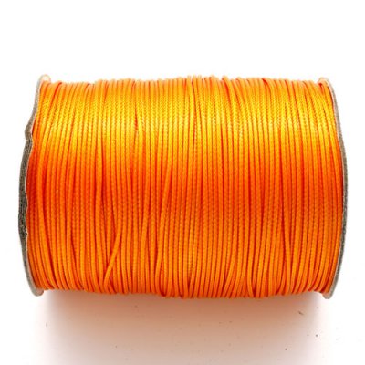 1mm, 1.5mm, 2mm Round Waxed Polyester Cord Thread, golden