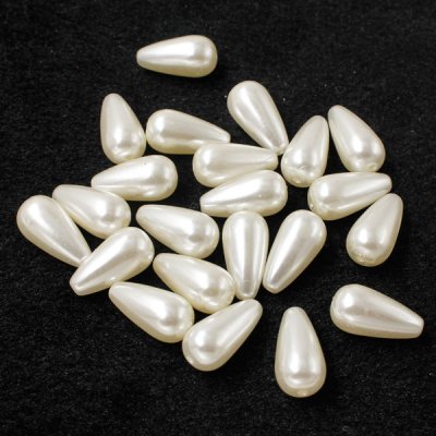 10x20mm ABS Pearl Teardrop Beads about 50pcs