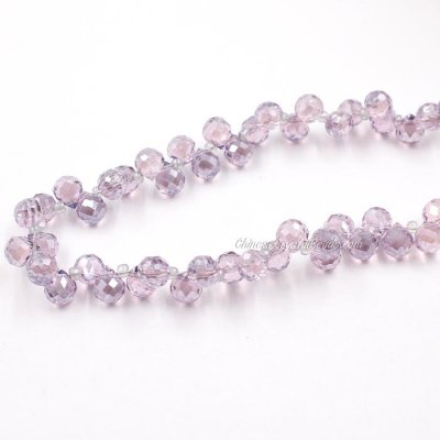 98 beads 8mm Strawberry Crystal Beads, Pink purple