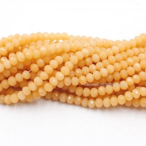 4x6mm Khaki jade Chinese Crystal Rondelle Beads about 95 beads