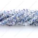 4x6mm Chinese Crystal Rondelle Bead Strand, half blue light, about 95 Pcs