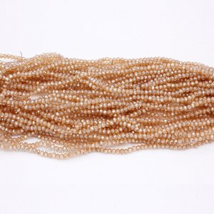 10 strands 2x3mm chinese crystal rondelle beads golden shoadow light about 1700pcs