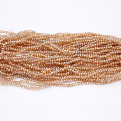 10 strands 2x3mm chinese crystal rondelle beads golden shoadow light about 1700pcs