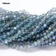 4x6mm transparent green light Chinese Crystal Rondelle Beads about 95 Pcs