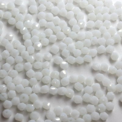 700pcs Chinese Crystal 4mm Bicone Beads, opaque white, AAA quality