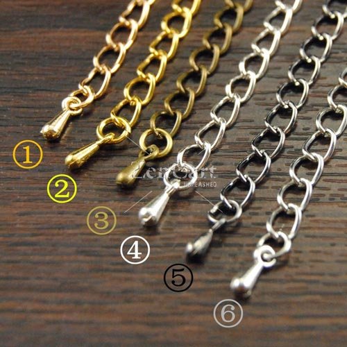 10pcs Chain Extended / Extension Jewelry Chains Tail Extender 50x3mm