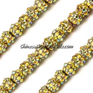 Chinese Crystal Disco Bead Acrylic copper AB 8mminside, 30 beads