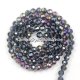 Chinese Crystal 4mm Round Bead Strand, Mexican Blue AB, about 100 beads
