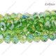 70Pcs 8x10mm Chinese Crystal Rondelle Beads Strand, Fern Green AB