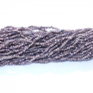 10 strands 2x3mm chinese crystal rondelle beads opaque purple light about 1700pcs
