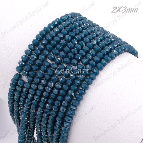 130Pcs 2x3mm Chinese Crystal Rondelle Beads