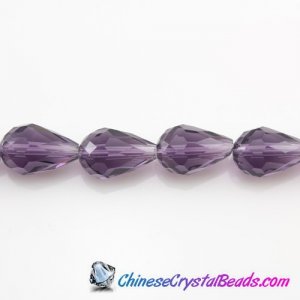 20Pcs 10x15mm Chinese Crystal Teardrop Bead strand, violet