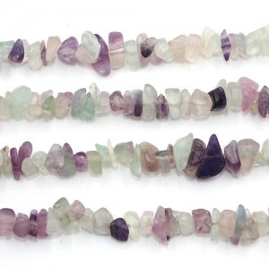 Fluorite Chip, Gemstone Chips, 4mm to 10mm, Hole:1mm, Length:Approx 35 Inch