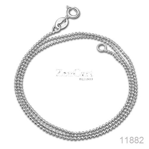 Chain, Platinum plated Sterling Silver, 16-inch. made in Italy, Sold individually