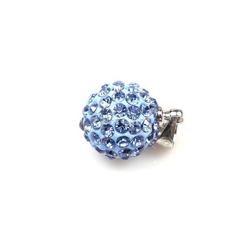 Crystal Disco beads charms,light sapphire, 10mm, 1pcs