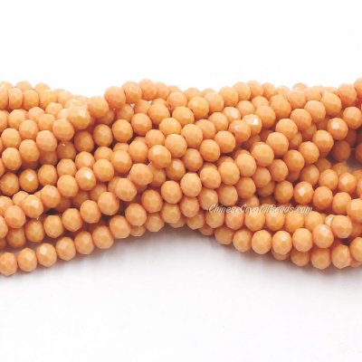 4x6mm Opaque Khaki Chinese Crystal Rondelle Beads about 95 beads
