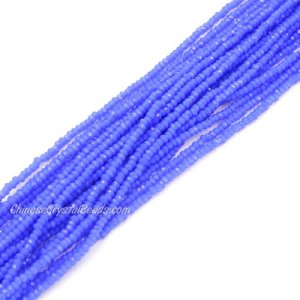 1.7x2.5mm rondelle crystal beads, opaque med sapphire, 190Pcs