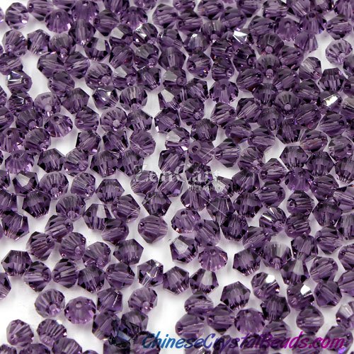 700pcs Chinese Crystal 4mm Bicone Beads,violet, AAA quality