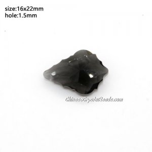 1Pc Chinese Crystal 6090 Baroque Pendants, 15x22mm, black diamond