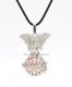 Angel women Harmony Ball Pendant Women Necklace with 30 inchChain For Pregnant Women, platinum plated brass, 1pc