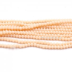 130 beads 2.5x3.5mm Matte peach Chinese Crystal Rondelle Beads