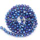 Chinese Crystal 4mm Round Bead Strand, blue light, about 100 beads