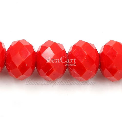Chinese Crystal Rondelle Strand, Red Velvet, 10x14mm ,20 beads