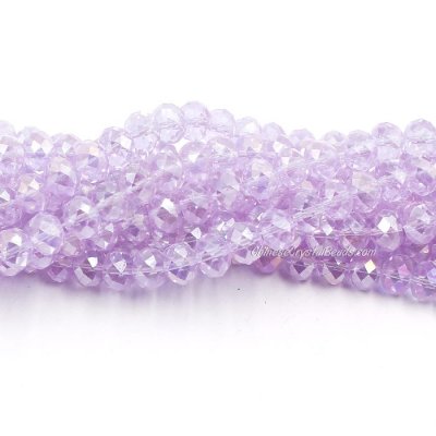 70 pieces 8x10mm Crystal Rondelle Bead,Alexandrite AB