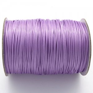 1mm, 1.5mm, 2mm Round Waxed Polyester Cord Thread, lt violet