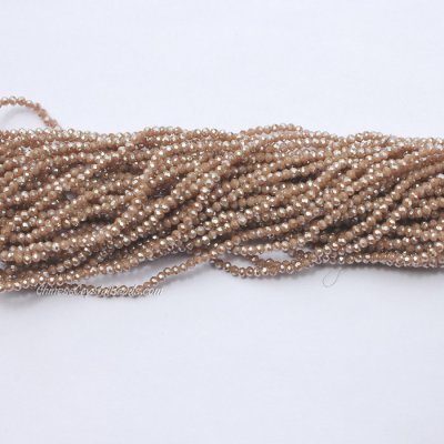 10 strands 2x3mm chinese crystal rondelle beads opaque flax stain about 1700pcs