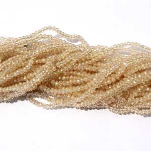 10 strands 2x3mm chinese crystal rondelle beads g champange light I6about 1700pcs