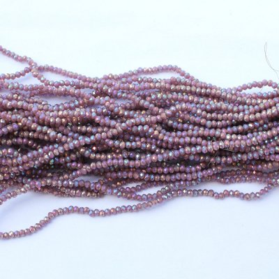 10 strands 2x3mm chinese crystal rondelle beads opaque purple purple n4 about 1700pcs