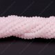 130Pcs 3x4mm Chinese rondelle crystal beads, pink jade