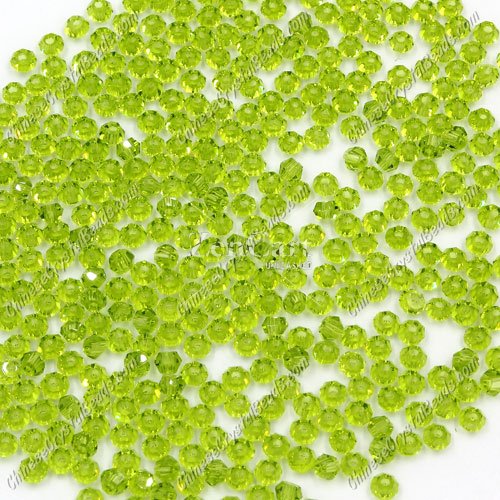 700pcs 3mm chinese crystal bicone beads, olivine