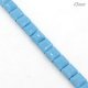 13mm Square Flat faceted crystal beads, opaque turquoise, 1 Pc