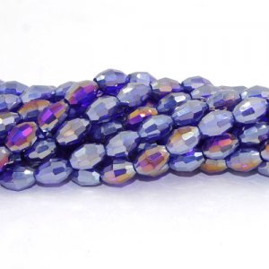 6x9mm 70Pcs Chinese Barrel Shaped crystal beads, sapphire AB
